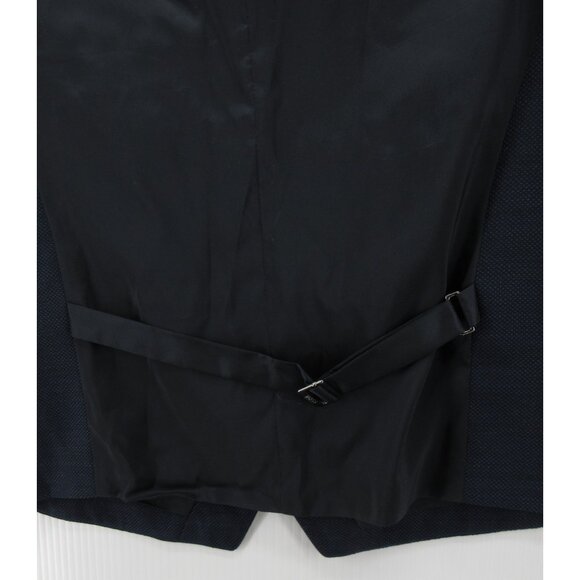 Hugo Boss Waistcoat Vest 36 Navy Virgin Wool Jacket Formal Extra Slim - Picture 7 of 12